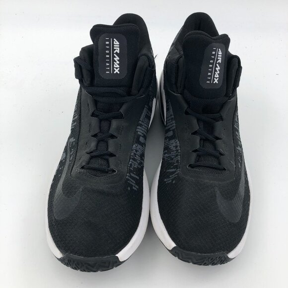 NIKE Air Max Infuriate 2 Mid Black Men's Summer Basketball Shoe US 9M EUC - Picture 2 of 10